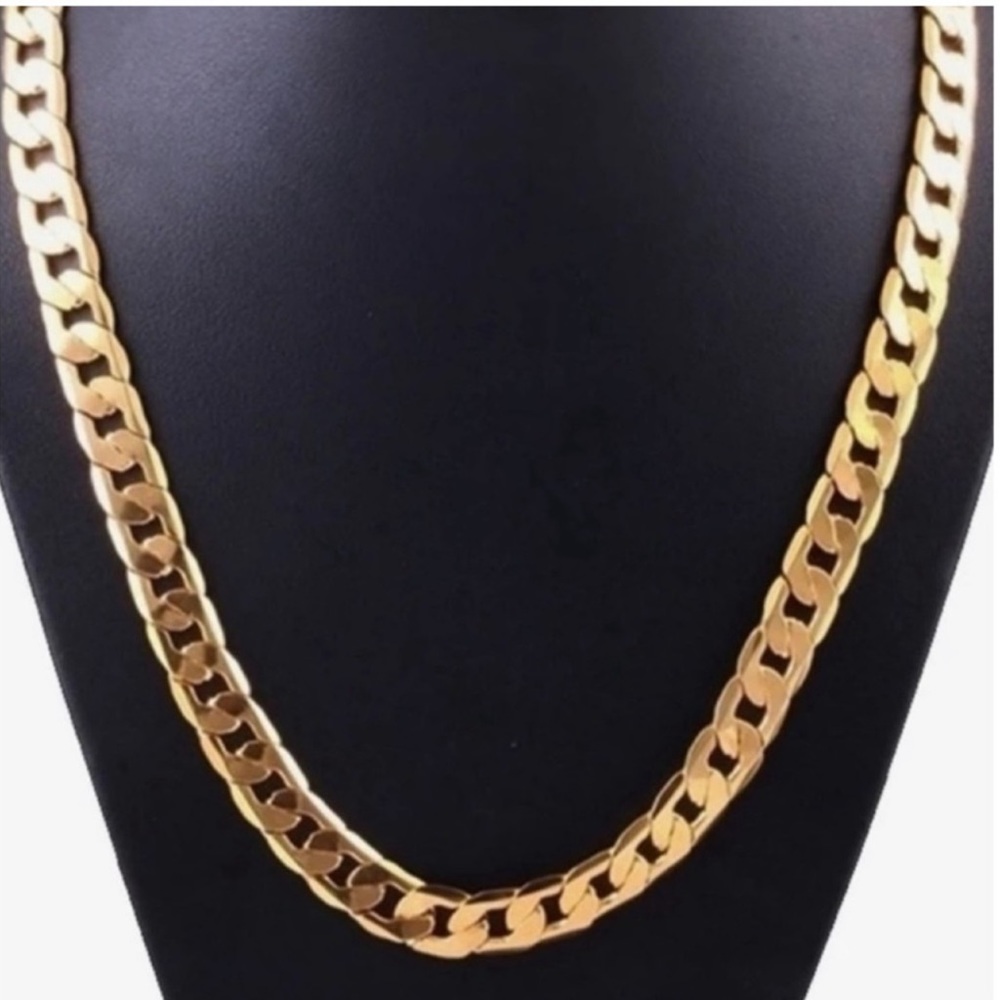 New 18k Gold Unisex Cuban Link Classic Minimalist Chain Handcrafted Necklace - Picture 10 of 16